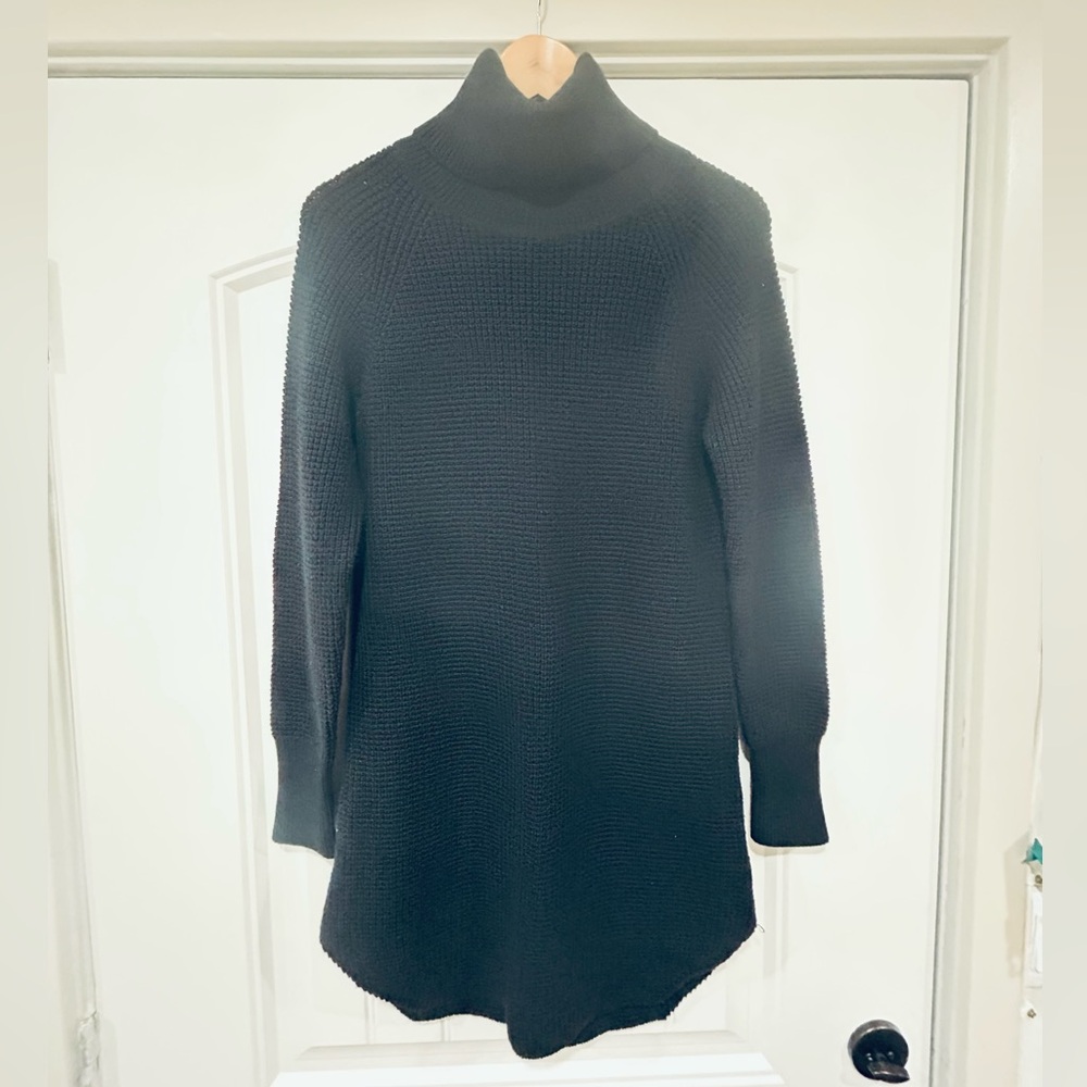 Aritzia Black Turtle Neck Sweater Dress